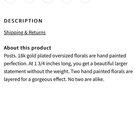 Anthropologie | The Pink Reef Blue Pearl Big Flower Earrings - Picture 3 of 4